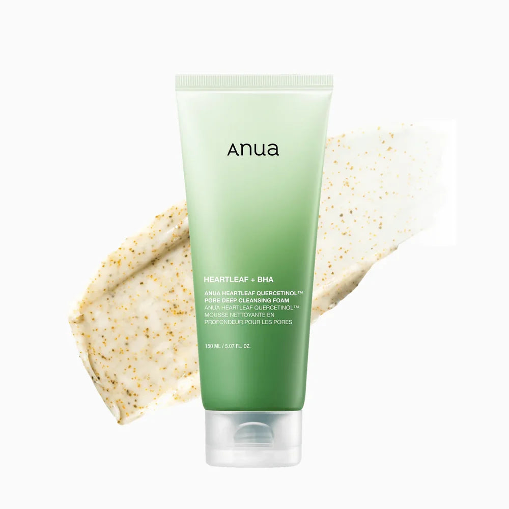 Cleansers collection — Anua Heartleaf Quercetinol Pore Deep Cleansing Foam 150ml
