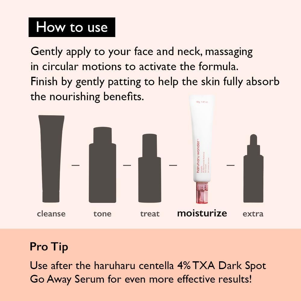 HARUHARU WONDER Centella 5% Niacinamide Radiance Gel Cream 40 g | Brightening & Soothing Moisturizer