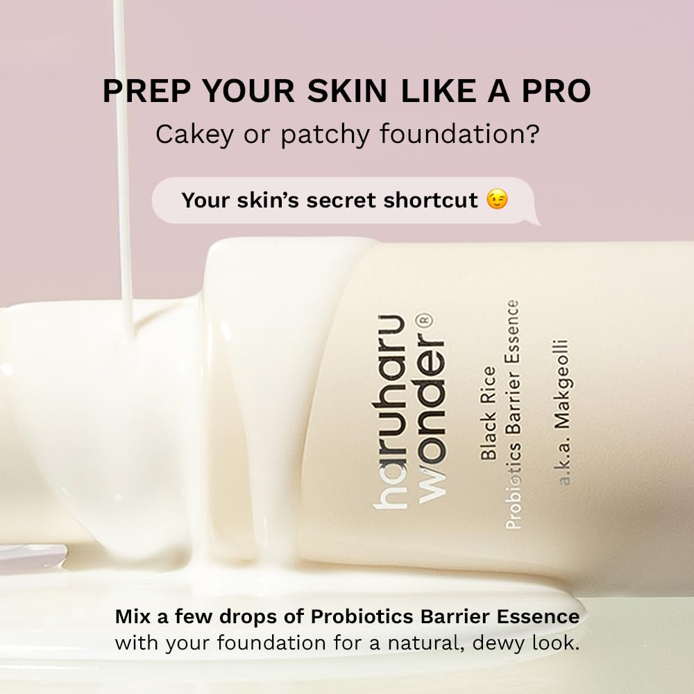 HARUHARU WONDER Black Rice Probiotics Barrier Essence 120 ml | Hydrating & Barrier-Strengthening Essence