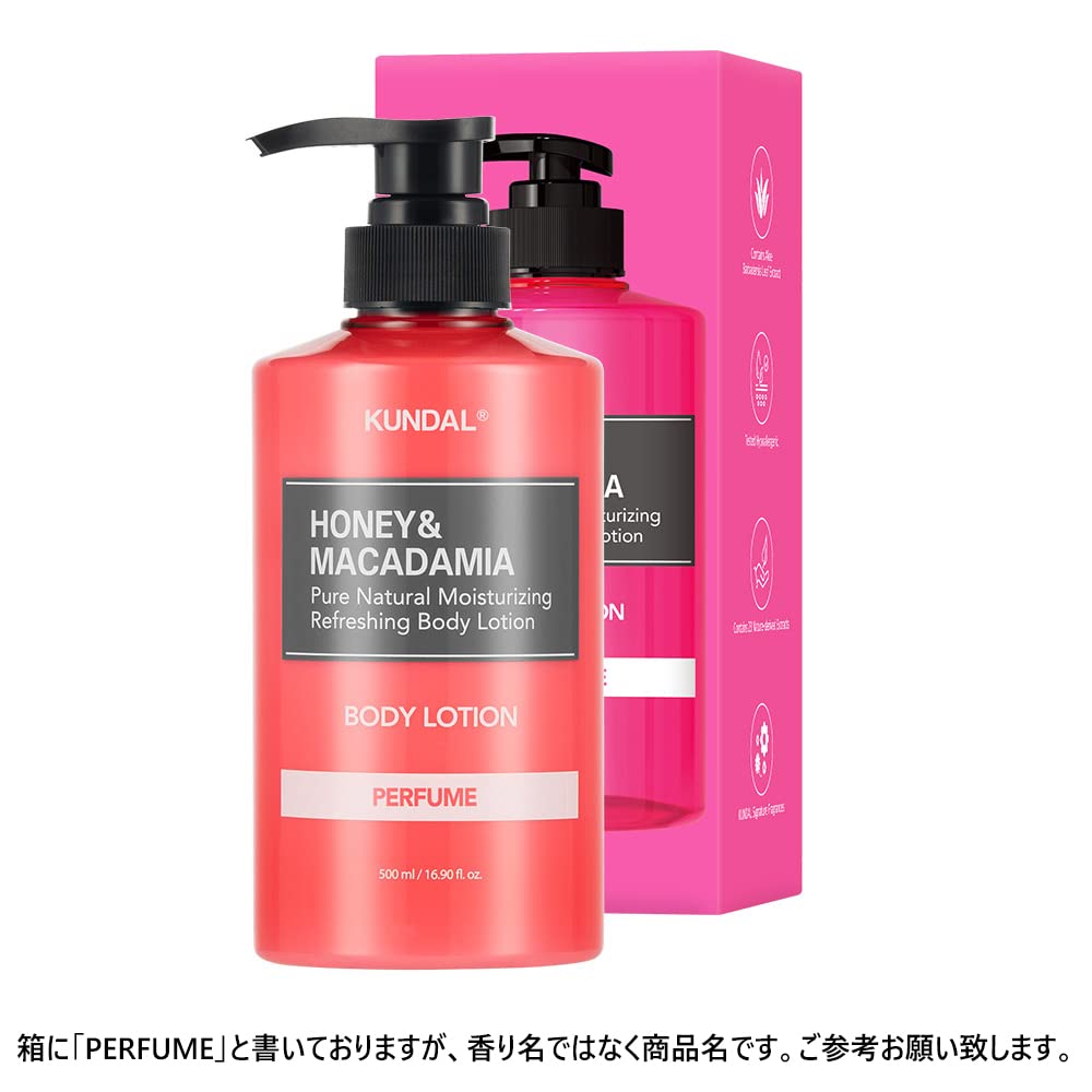 KUNDAL – Honey & Macadamia Pure Body Lotion, White Musk 500ml