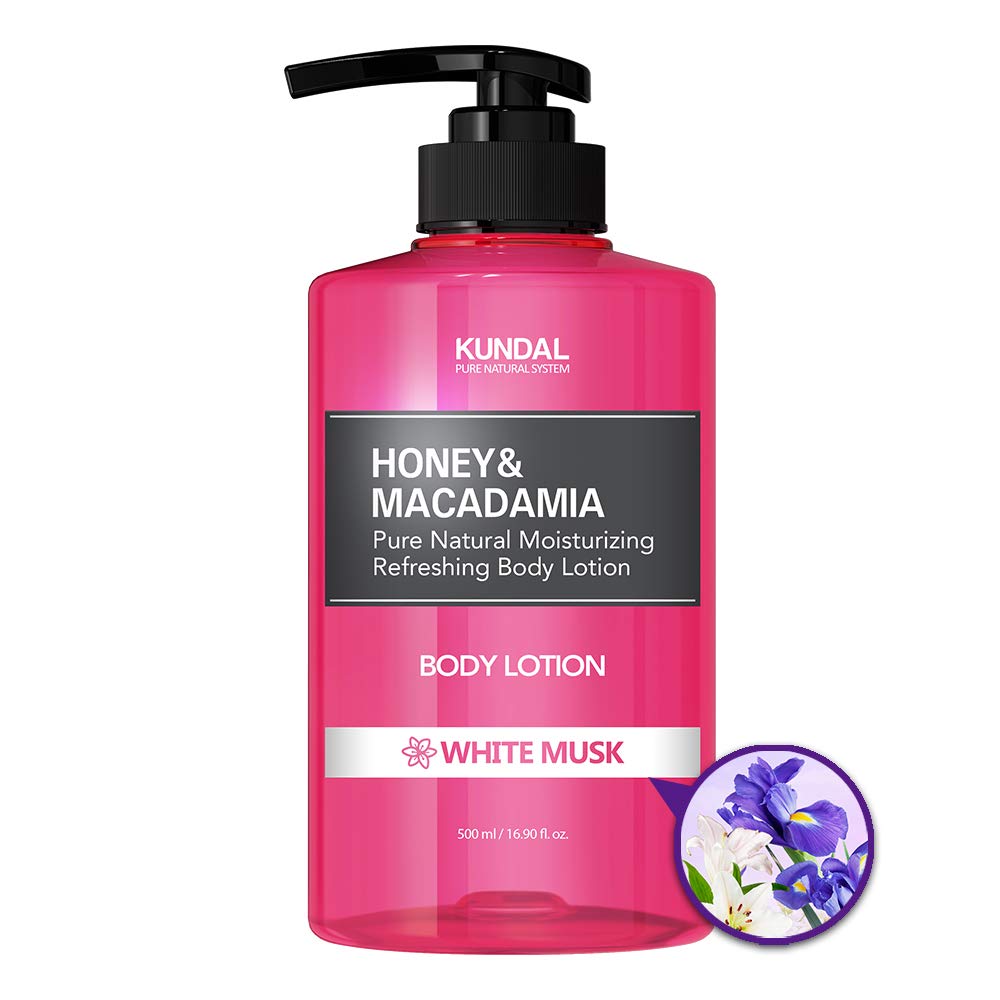 KUNDAL – Honey & Macadamia Pure Body Lotion, White Musk 500ml