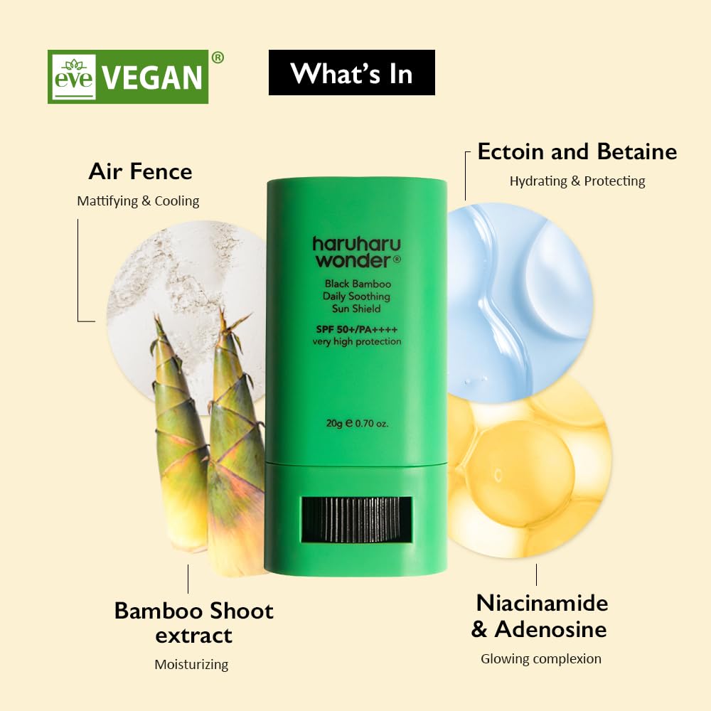 Haruharu Wonder Black Bamboo Daily Soothing Sun Shield SPF50+ PA++++ 20g
