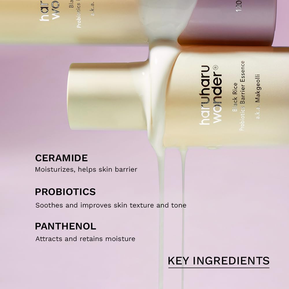 HARUHARU WONDER Black Rice Probiotics Barrier Essence 120 ml | Hydrating & Barrier-Strengthening Essence