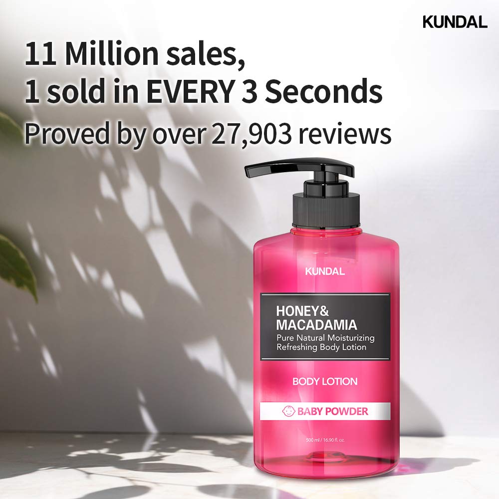 KUNDAL – Honey & Macadamia Pure Body Lotion, White Musk 500ml