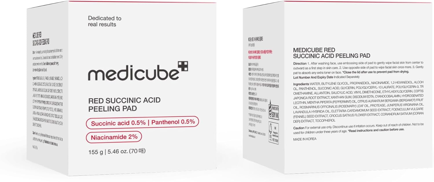 Medicube Red Succinic Peeling Pad 2024 (70 Pads) 155 g