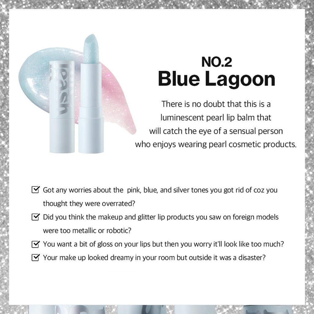 UNLEASHIA Glacier Vegan Lip Balm No.2 Blue Lagoon 3.3g