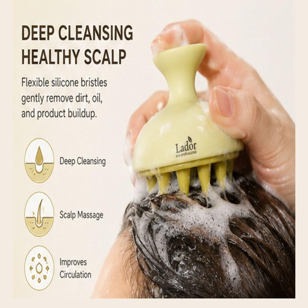 Lador Scalp Massager Shampoo Brush Brown