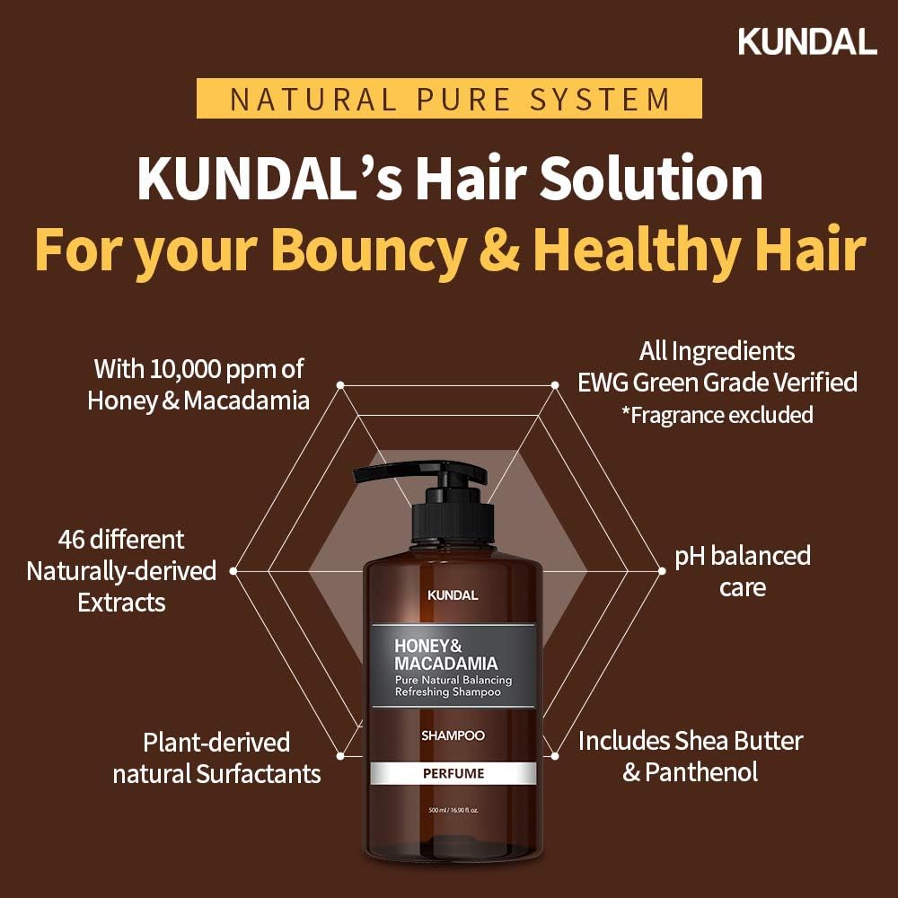 KUNDAL Honey & Macadamia Nature Shampoo Amber Vanilla 500ml