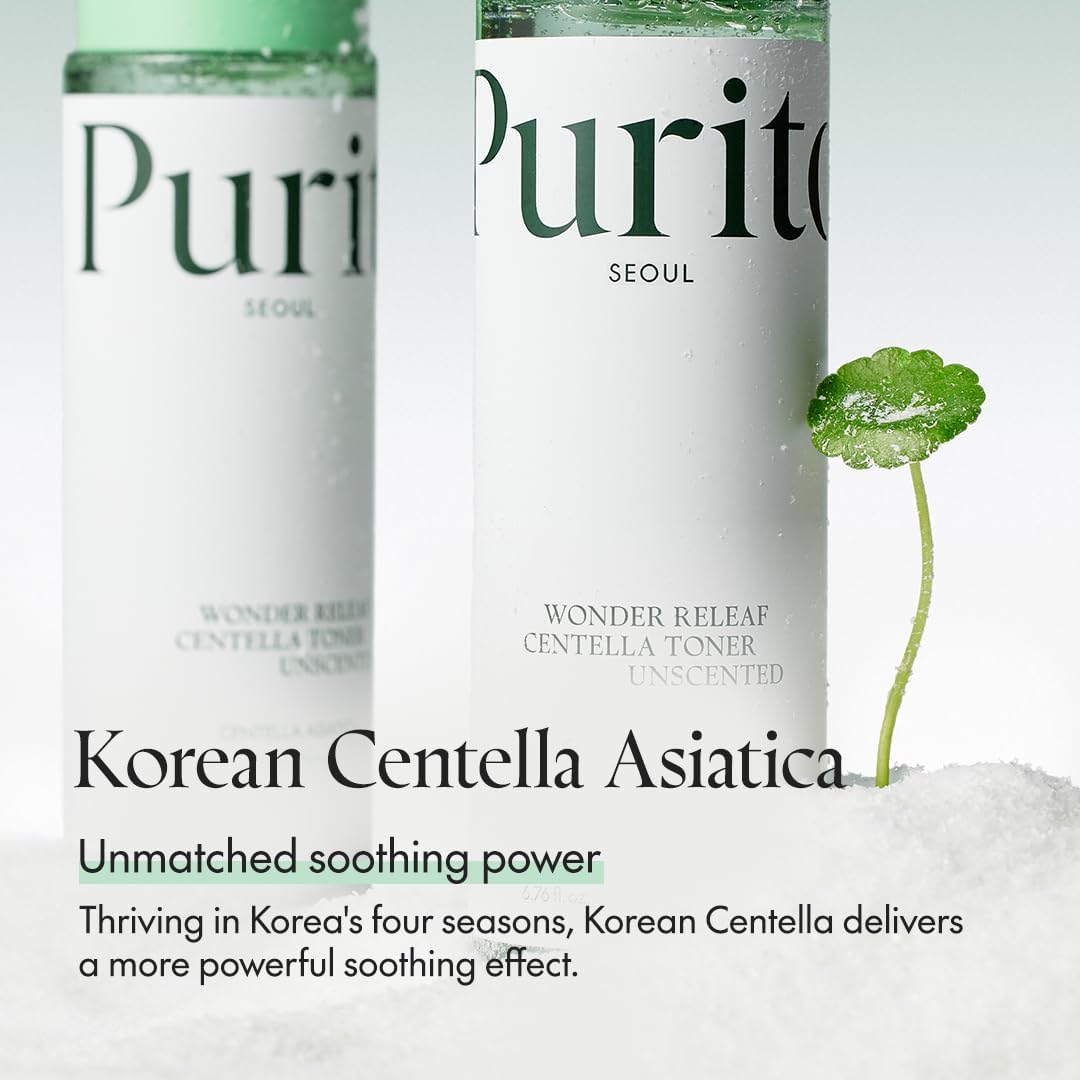 PURITO Wonder Releaf Centella Toner Unscented 200 ml | Soothing & Hydrating Toner