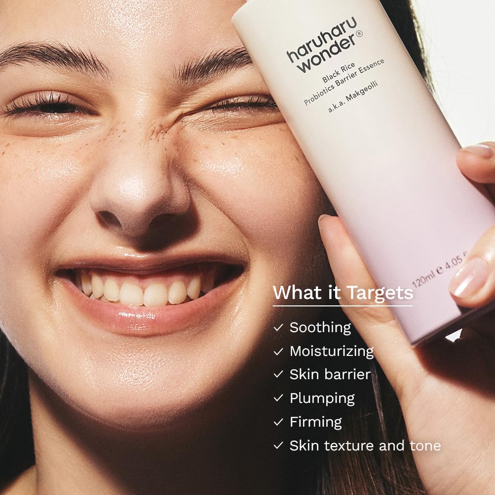 HARUHARU WONDER Black Rice Probiotics Barrier Essence 120 ml | Hydrating & Barrier-Strengthening Essence