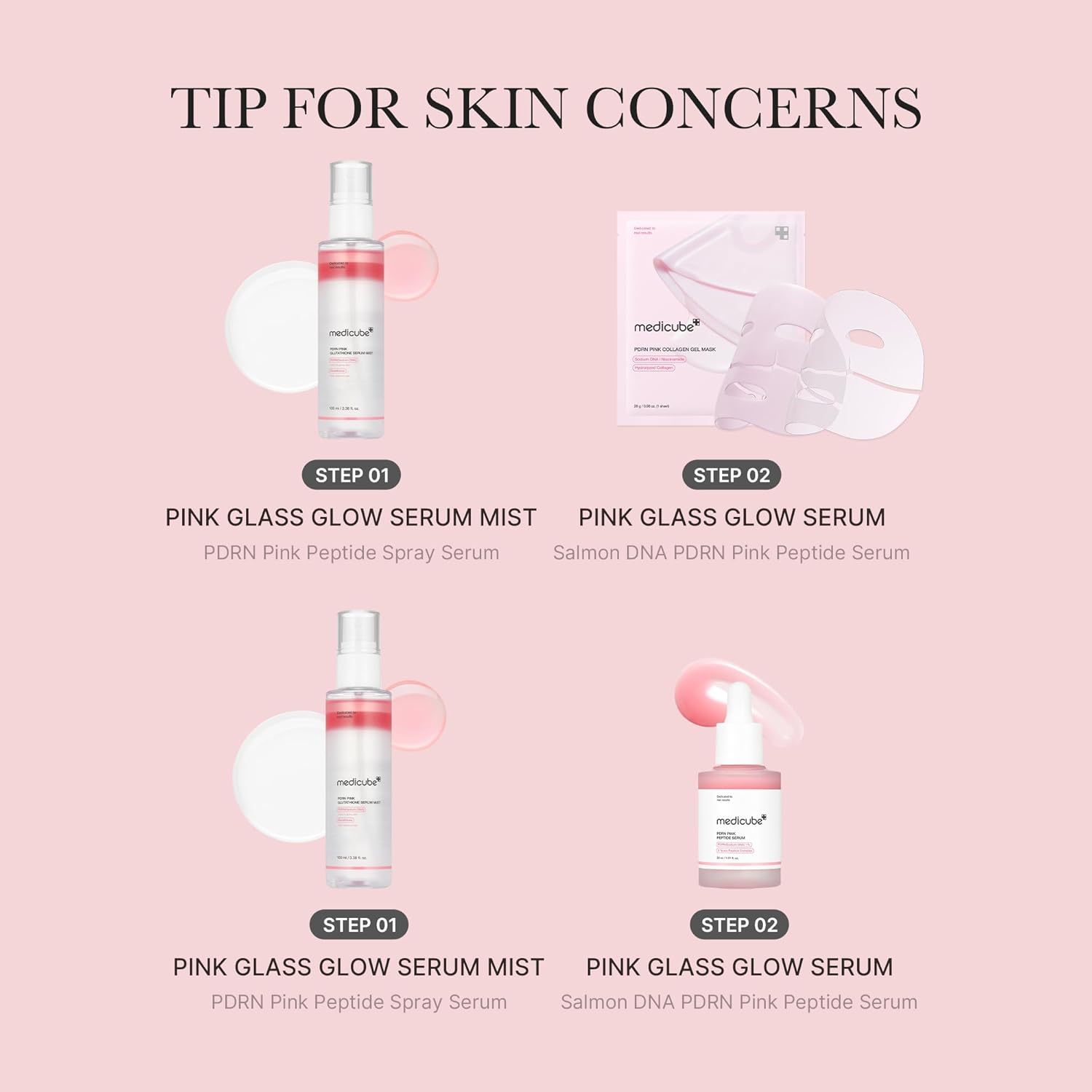 Medicube – PDRN Pink Glutathione Serum Mist 100ml