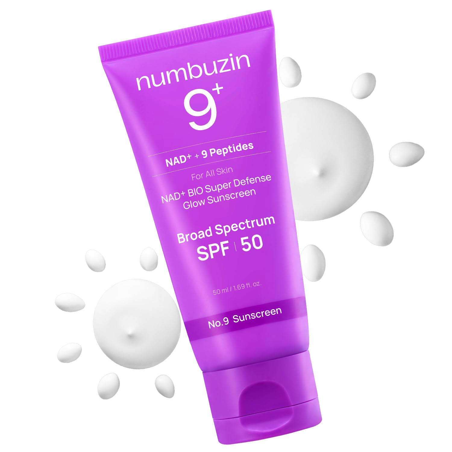 numbuzin No.9 NAD+ Peptides Dewy Sun Essence SPF50+ PA++++ 50ml