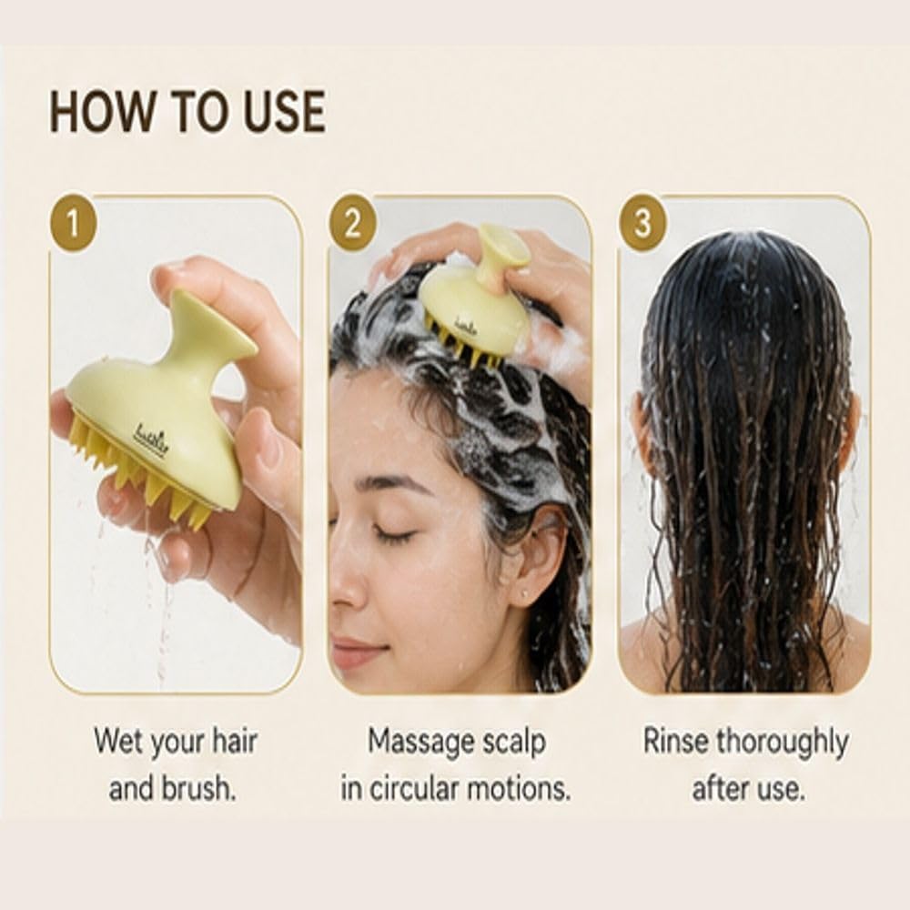 Lador Scalp Massager Shampoo Brush Brown