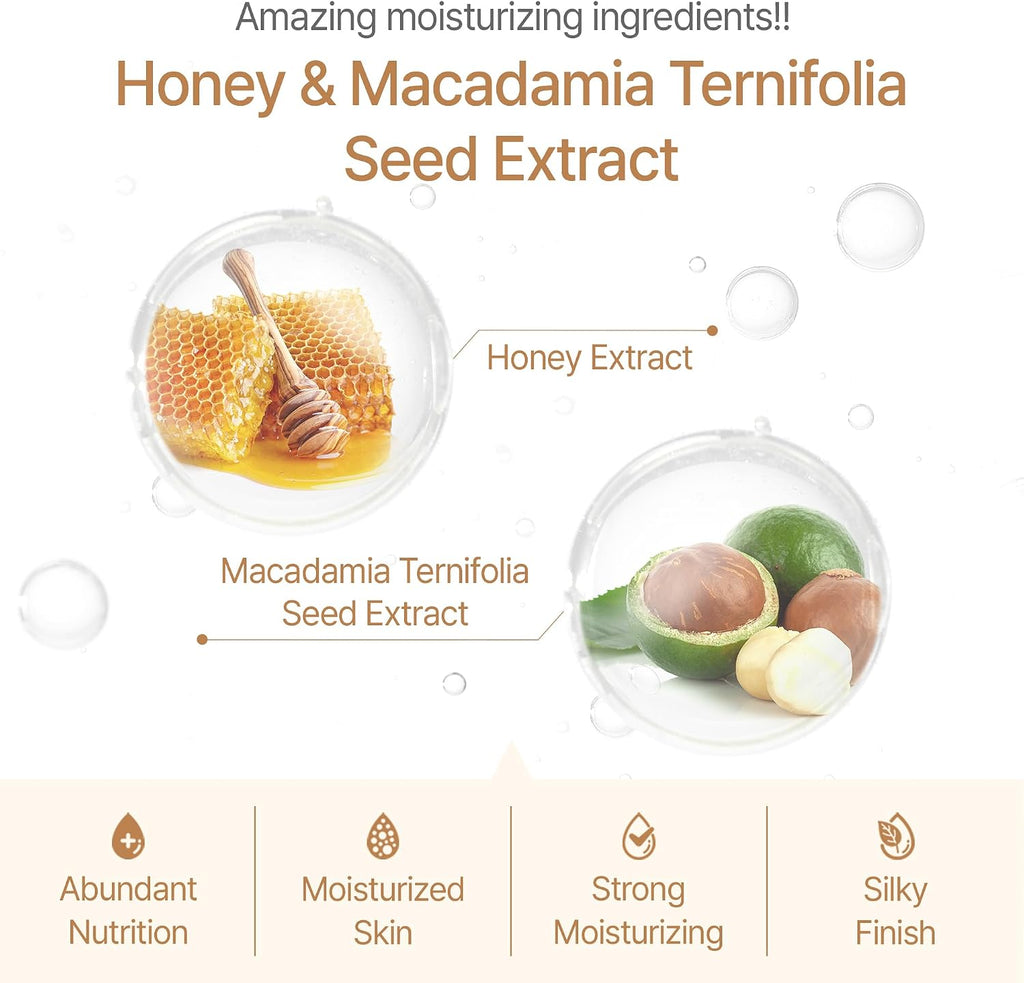 KUNDAL – Honey & Macadamia Pure Body Lotion, Amber Vanilla 500ml