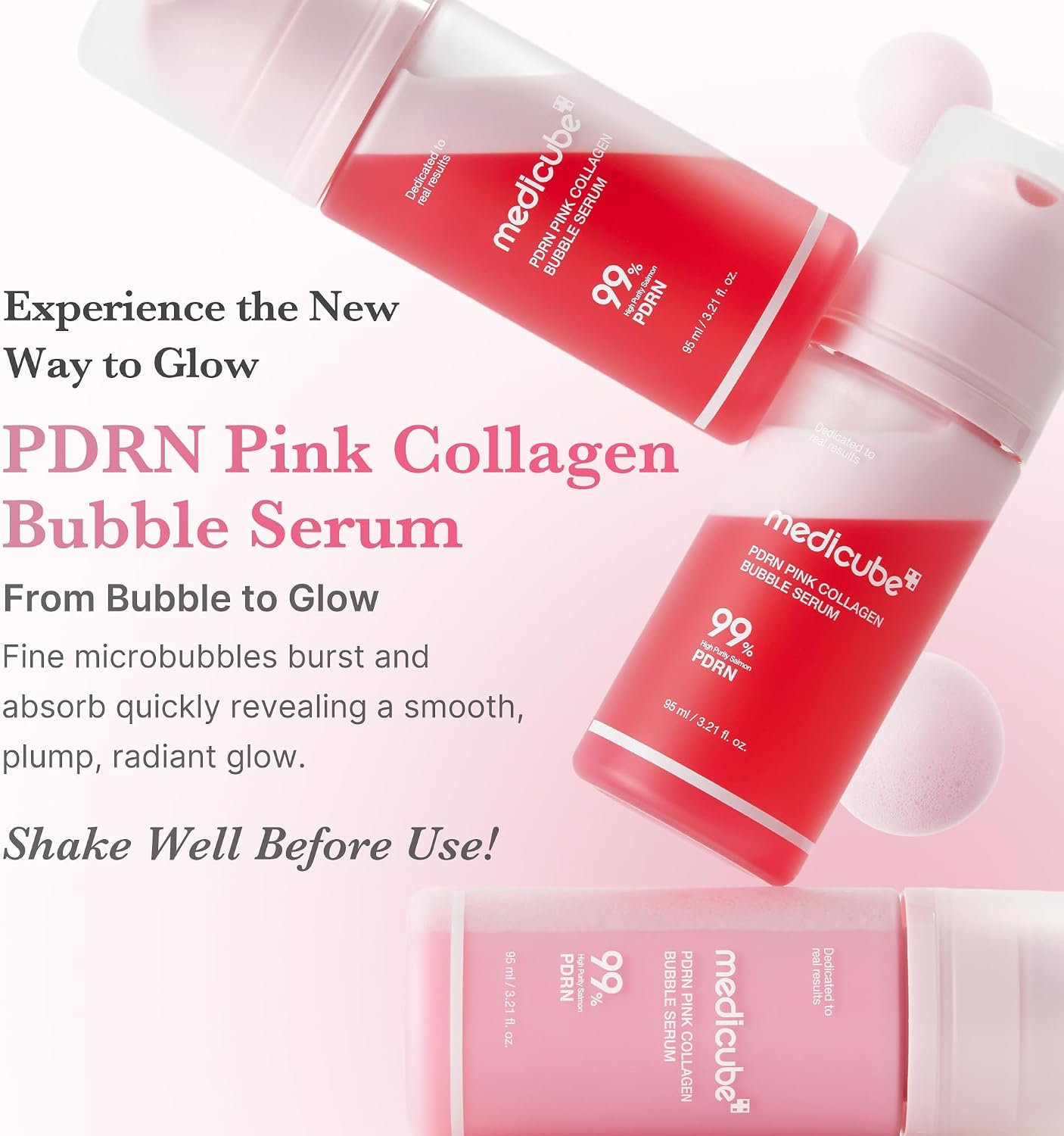 Medicube PDRN Pink Collagen Bubble Serum 95ml