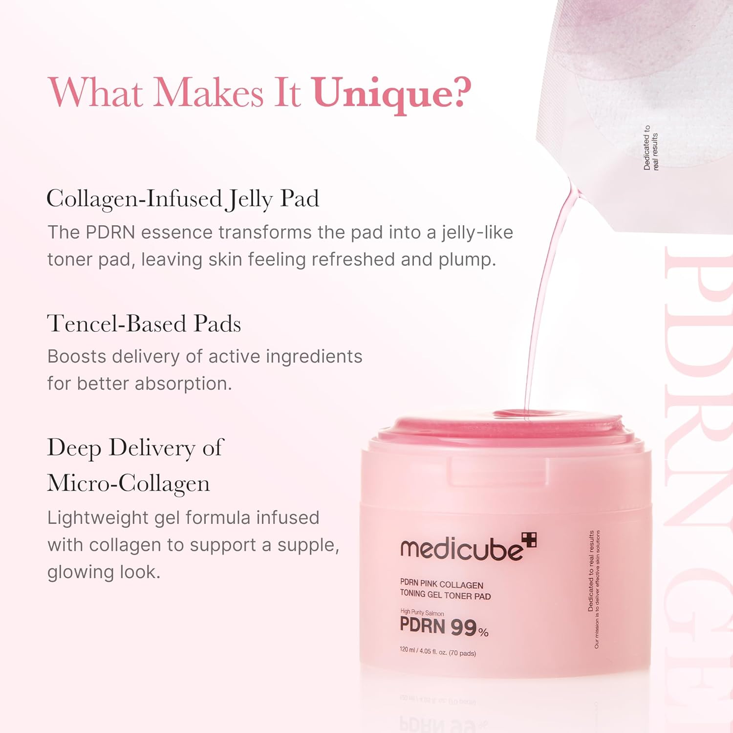 Medicube - PDRN Pink Collagen Toning Gel Toner Pad (70pcs) 120ml