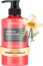 KUNDAL – Honey & Macadamia Pure Body Lotion, Amber Vanilla 500ml