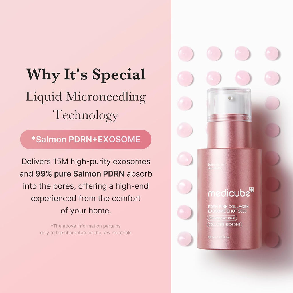 Medicube PDRN Pink Collagen Exosome Shot Ampoule 2000 30ml
