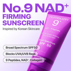 numbuzin No.9 NAD+ Peptides Dewy Sun Essence SPF50+ PA++++ 50ml