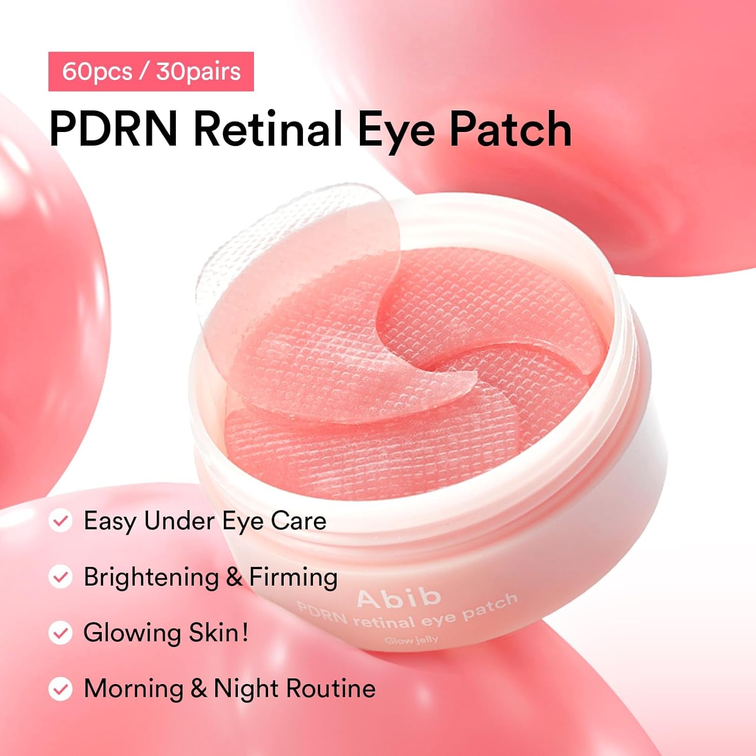 Abib PDRN Retinal Eye Patch Glow Jelly (60 Patches)