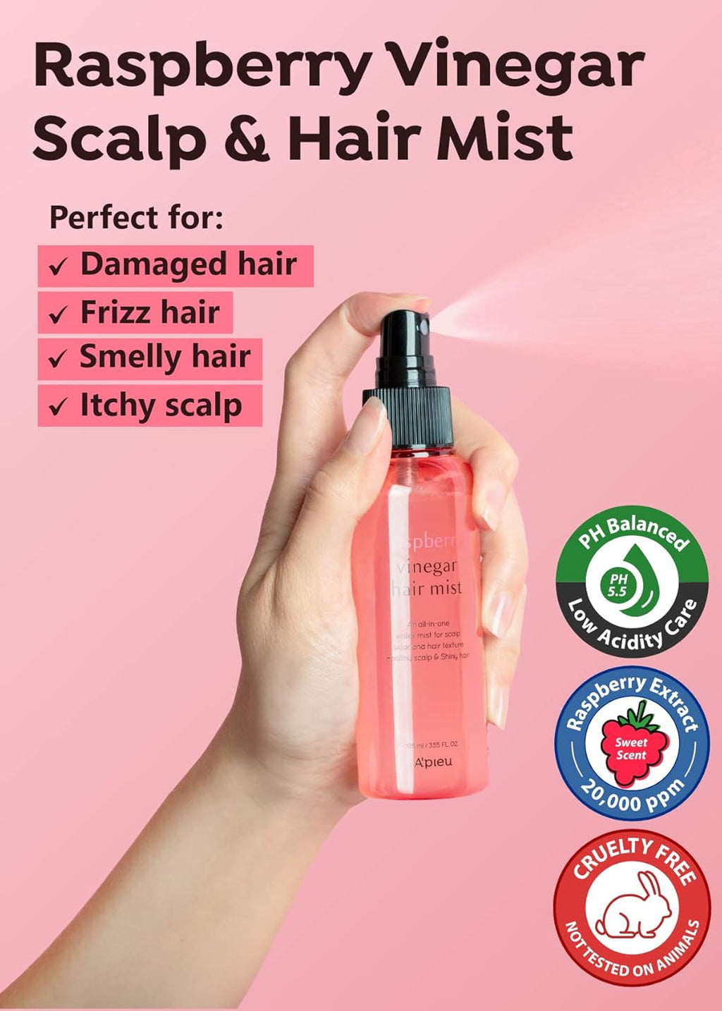A’pieu Raspberry Vinegar Hair Mist 105ml