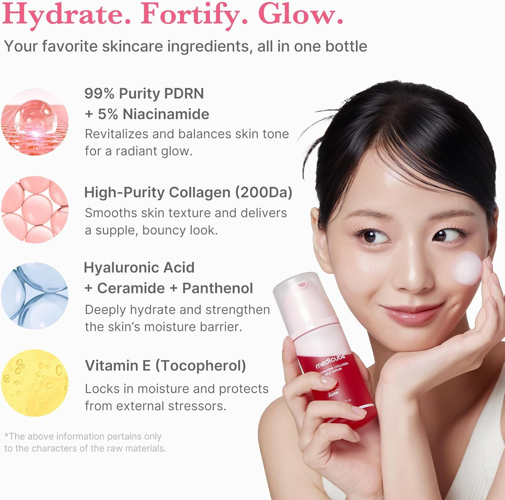 Medicube PDRN Pink Collagen Bubble Serum 95ml