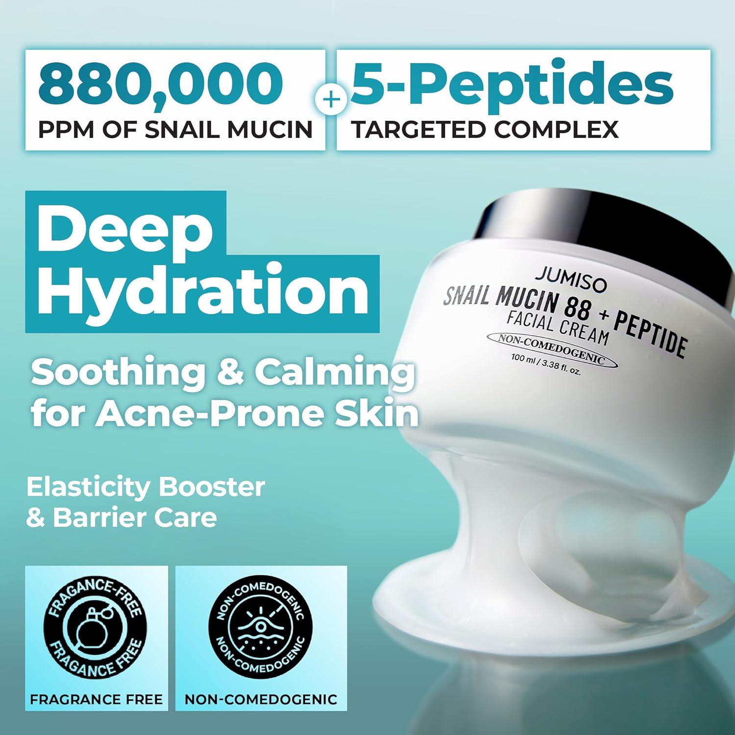 Jumiso Snail Mucin 88 + Peptide Facial Cream 100ml