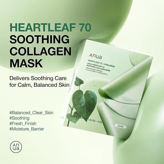 ANUA Heartleaf 70 Soothing Collagen Mask 1pc