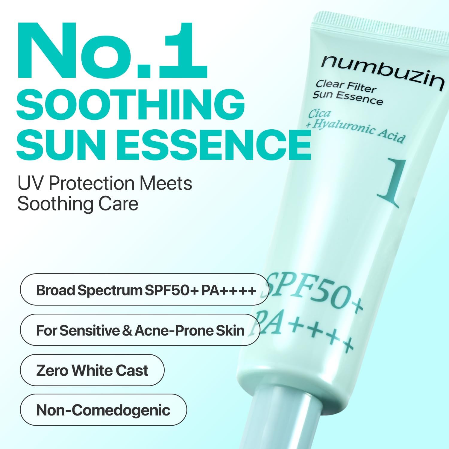 numbuzin No.1 Clear Filter Sun Essence SPF50+ PA++++ 50ml