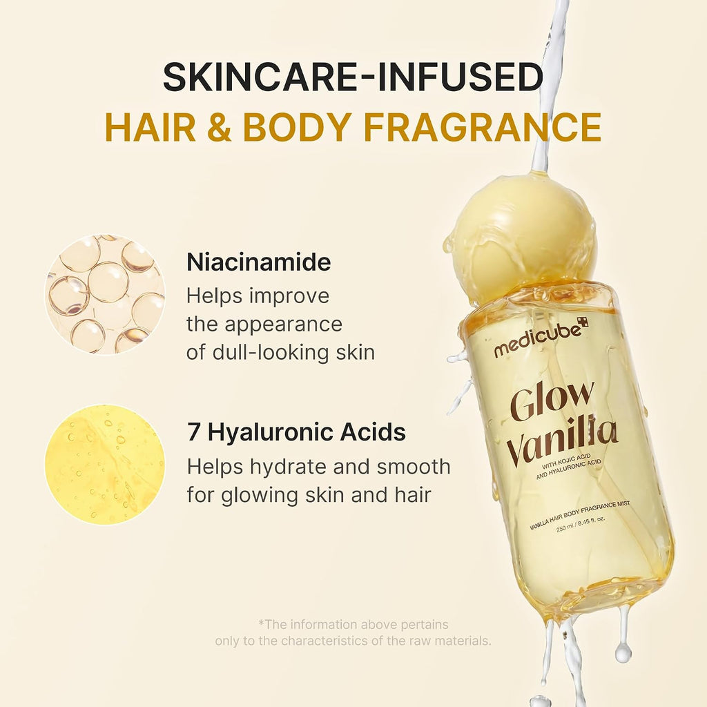 Medicube – Glow Vanilla Hair & Body Fragrance Mist, 250ml