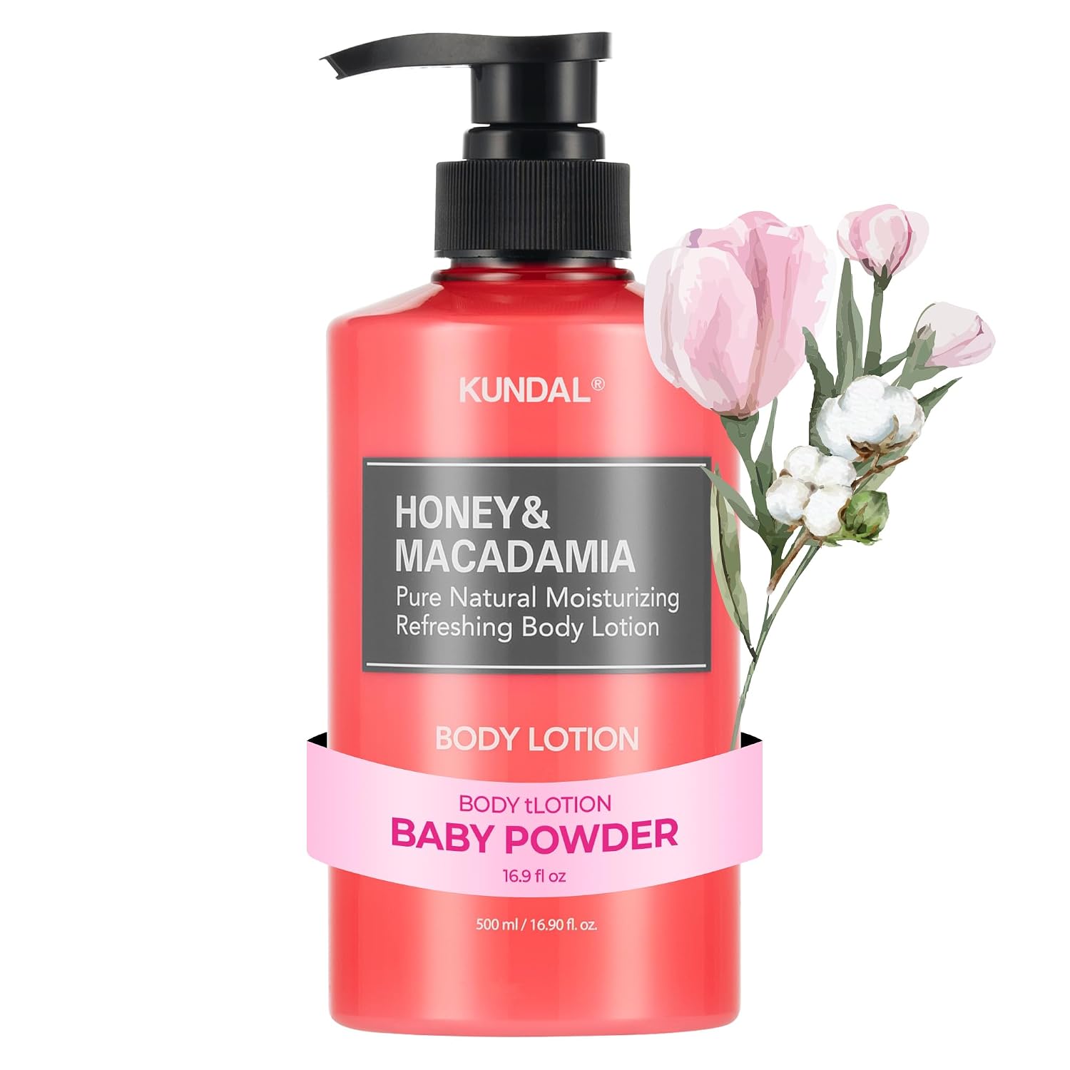 KUNDAL – Honey & Macadamia Pure Body Lotion Baby Powder 500ml