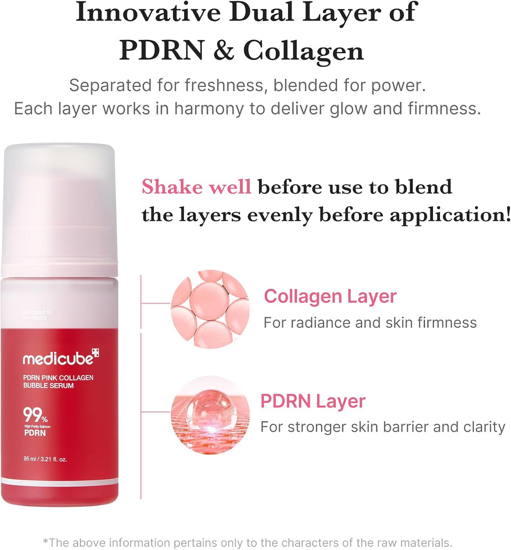 Medicube PDRN Pink Collagen Bubble Serum 95ml