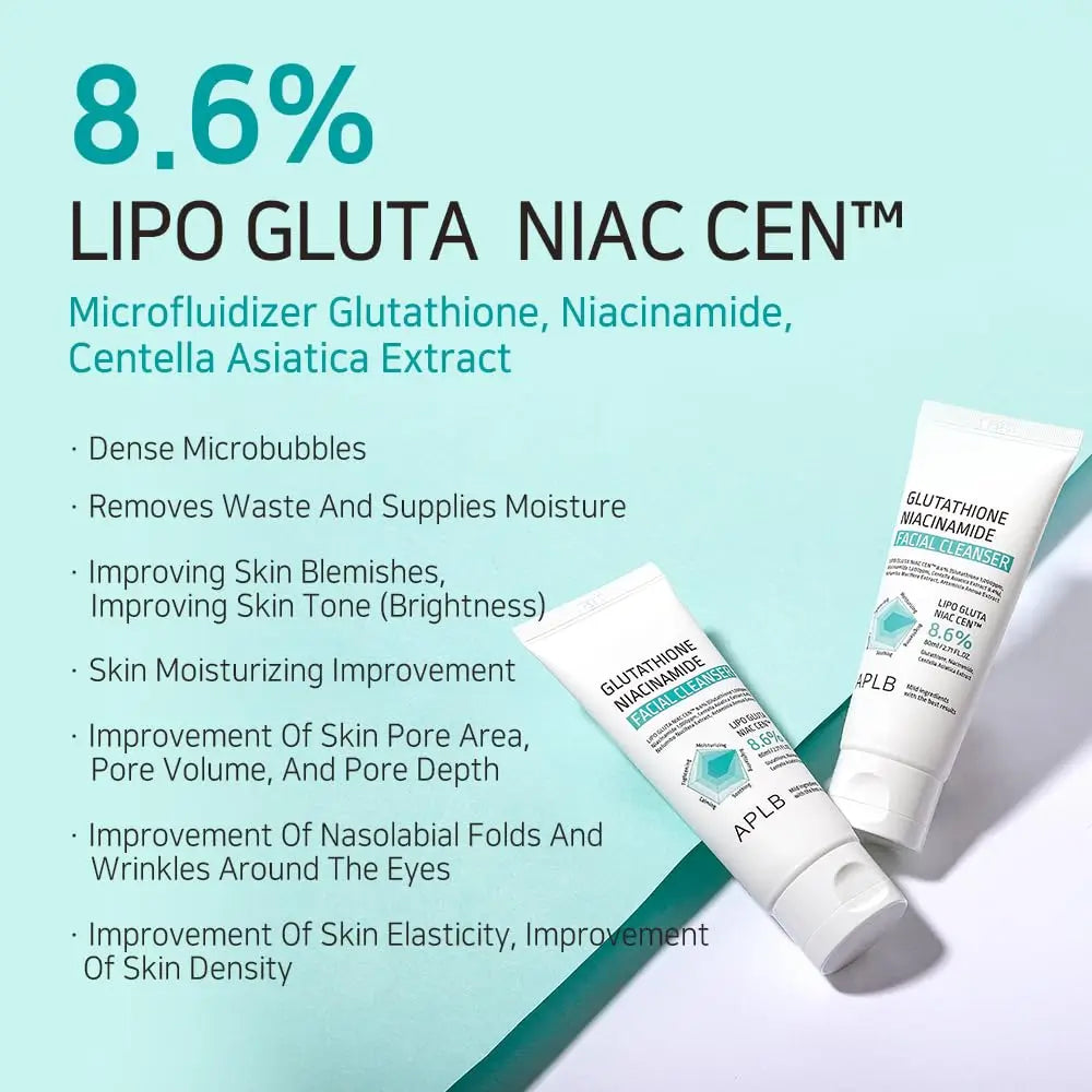 glutathione niacinamide face wash APLB Glutathione Niacinamide Facial Cleanser 80ml - Brightening Face Wash glutathione niacinamide face wash APLB Glutathione Niacinamide Facial Cleanser 80ml - Brightening Face Wash