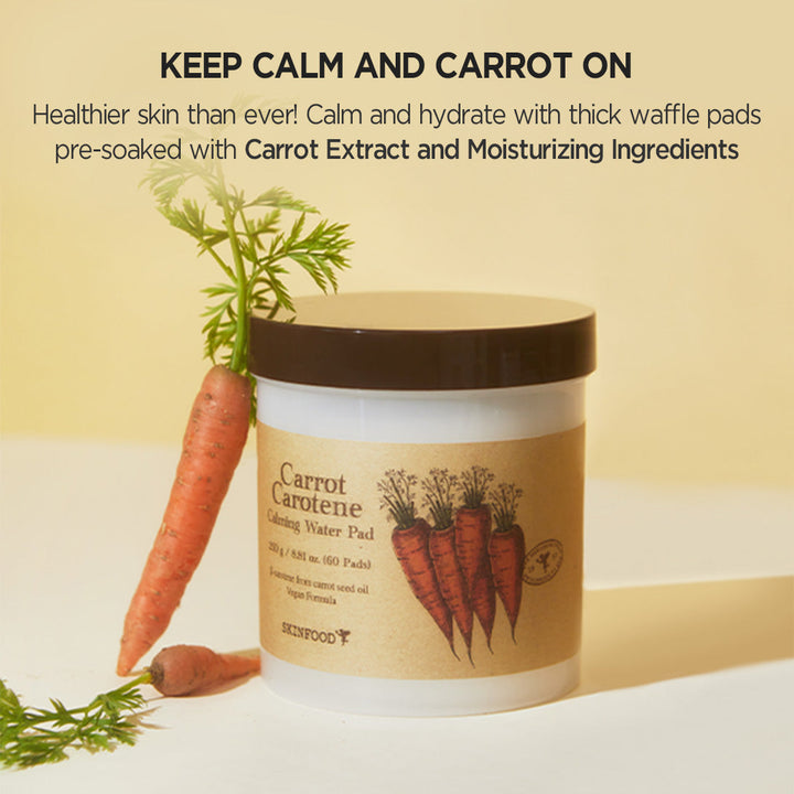 SKINFOOD Carrot Carotene Calming Water Pad - 60 Pads