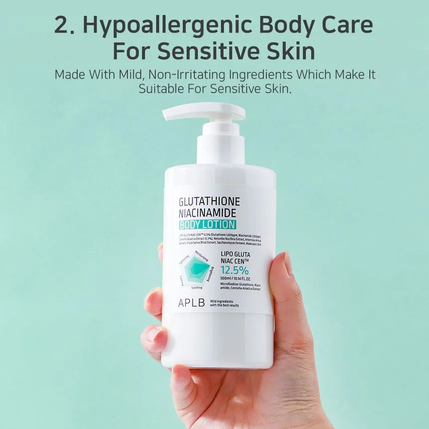 APLB Glutathione + Niacinamide Brightening & Hydrating Body Lotion 300ml