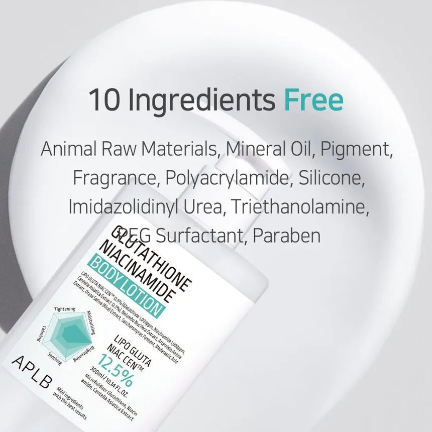 APLB Glutathione + Niacinamide Brightening & Hydrating Body Lotion 300ml
