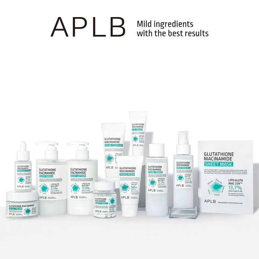 APLB Glutathione + Niacinamide Brightening & Hydrating Sheet Mask 25 ml