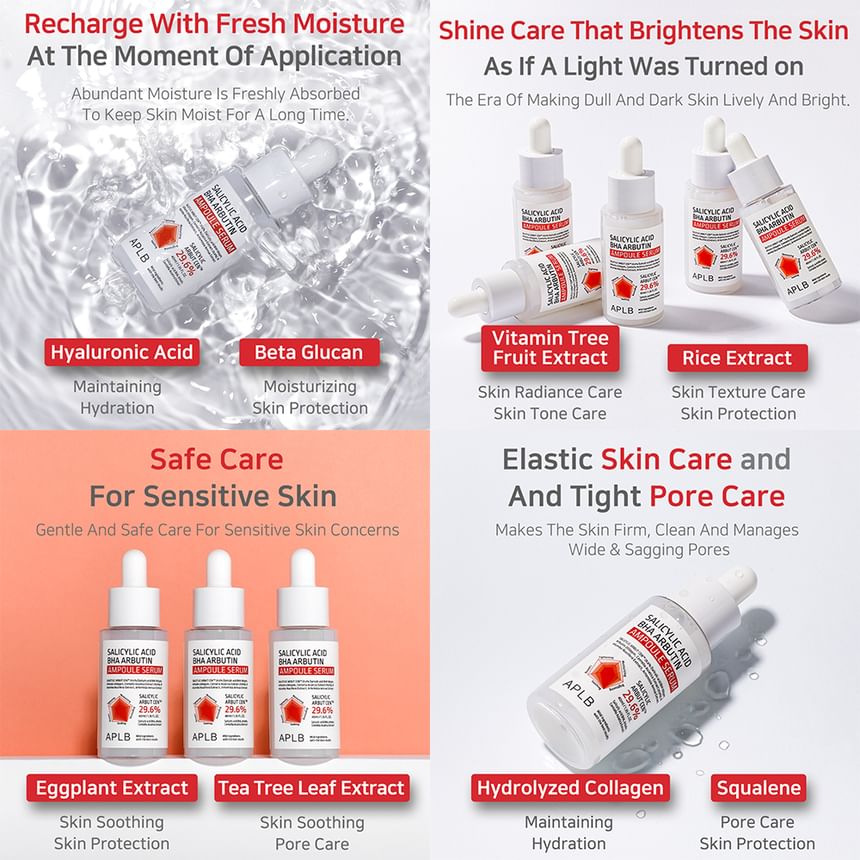 APLB Salicylic Acid BHA Arbutin Ampoule Serum 40ml