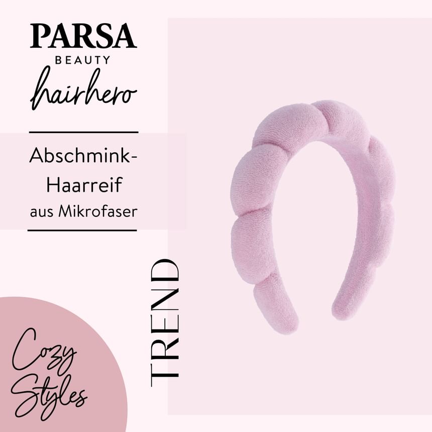 PARSA Beauty – Plain Face Wash Headband (Pink)