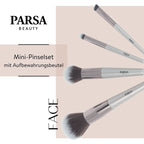 PARSA Beauty – Mini Brush Set with Storage Bag (Beige)