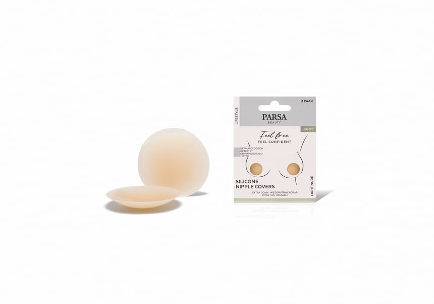 PARSA Beauty – Silicone Nipple Covers, Reusable & Invisible (Light Nude)
