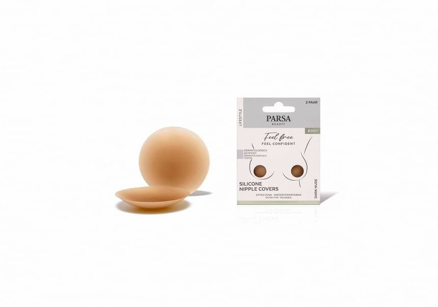 PARSA Beauty – Silicone Nipple Covers, Skin-Friendly & Reusable (Dark Nude)