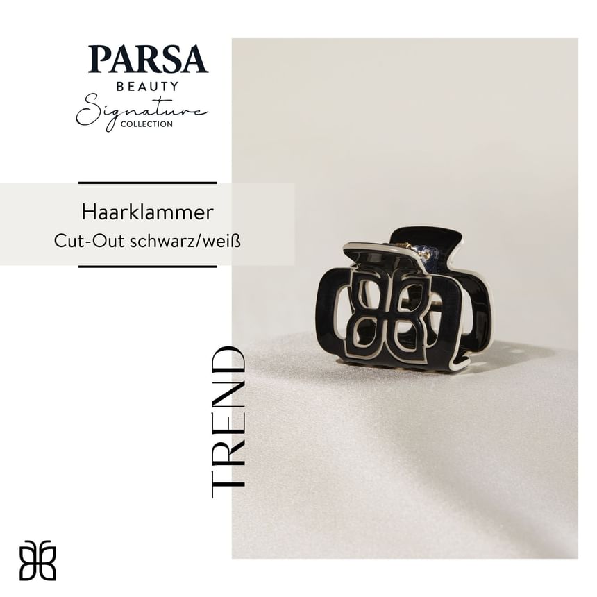 PARSA Beauty – Contrast Cutout Hair Clip (Black & White)