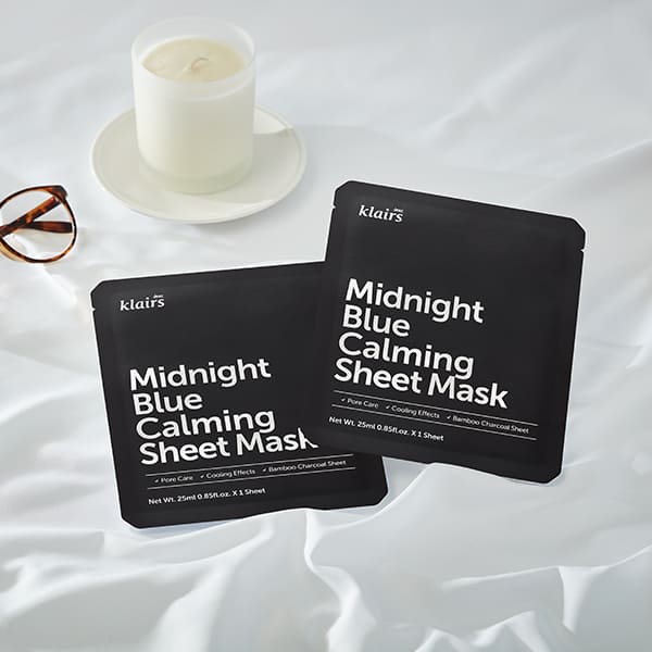 dear, klairs Midnight Blue Calming Sheet Mask 25ml