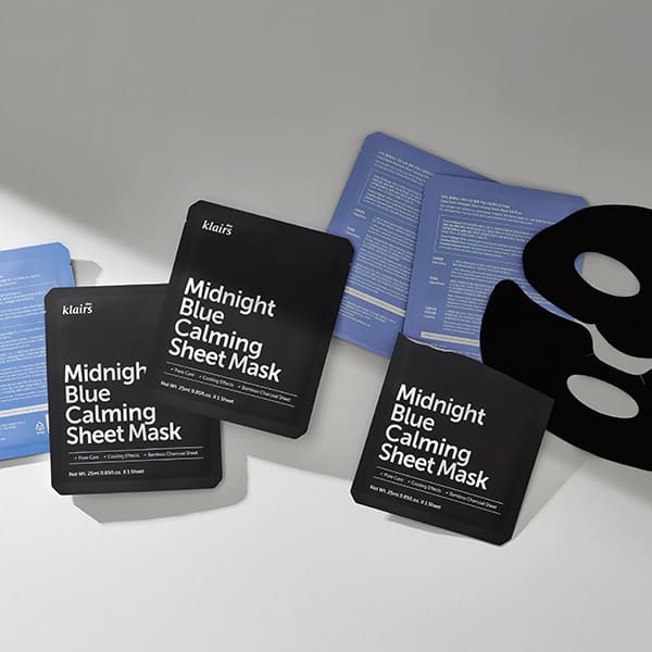 dear, klairs Midnight Blue Calming Sheet Mask 25ml
