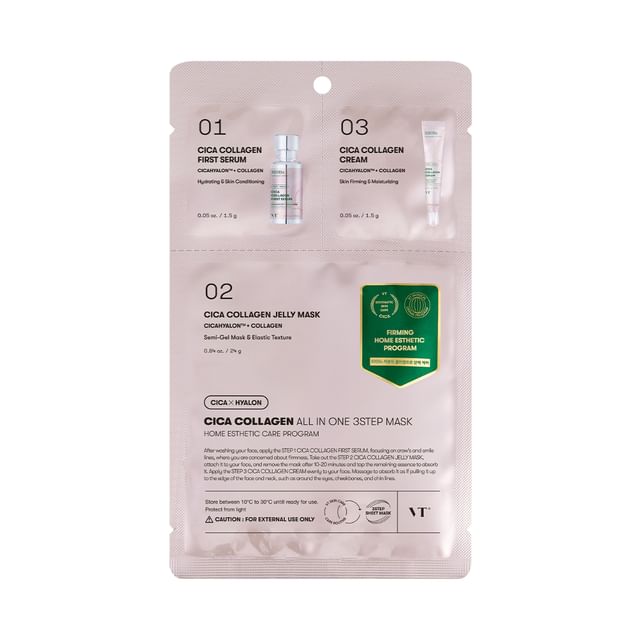 VT Cica Collagen All In One 3-Step Mask (1.5g + 1.5g + 25g)