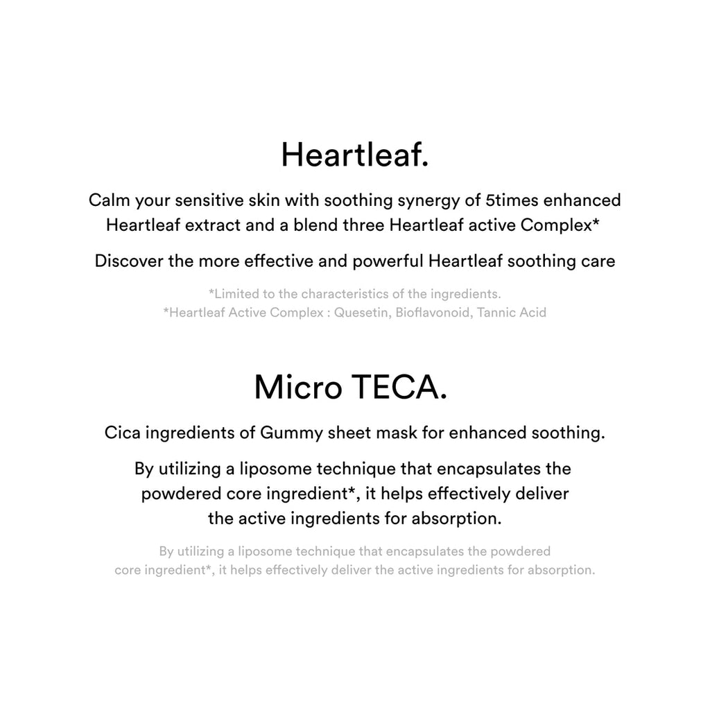 ABIB Heartleaf Gummy Sheet Mask product benefits
