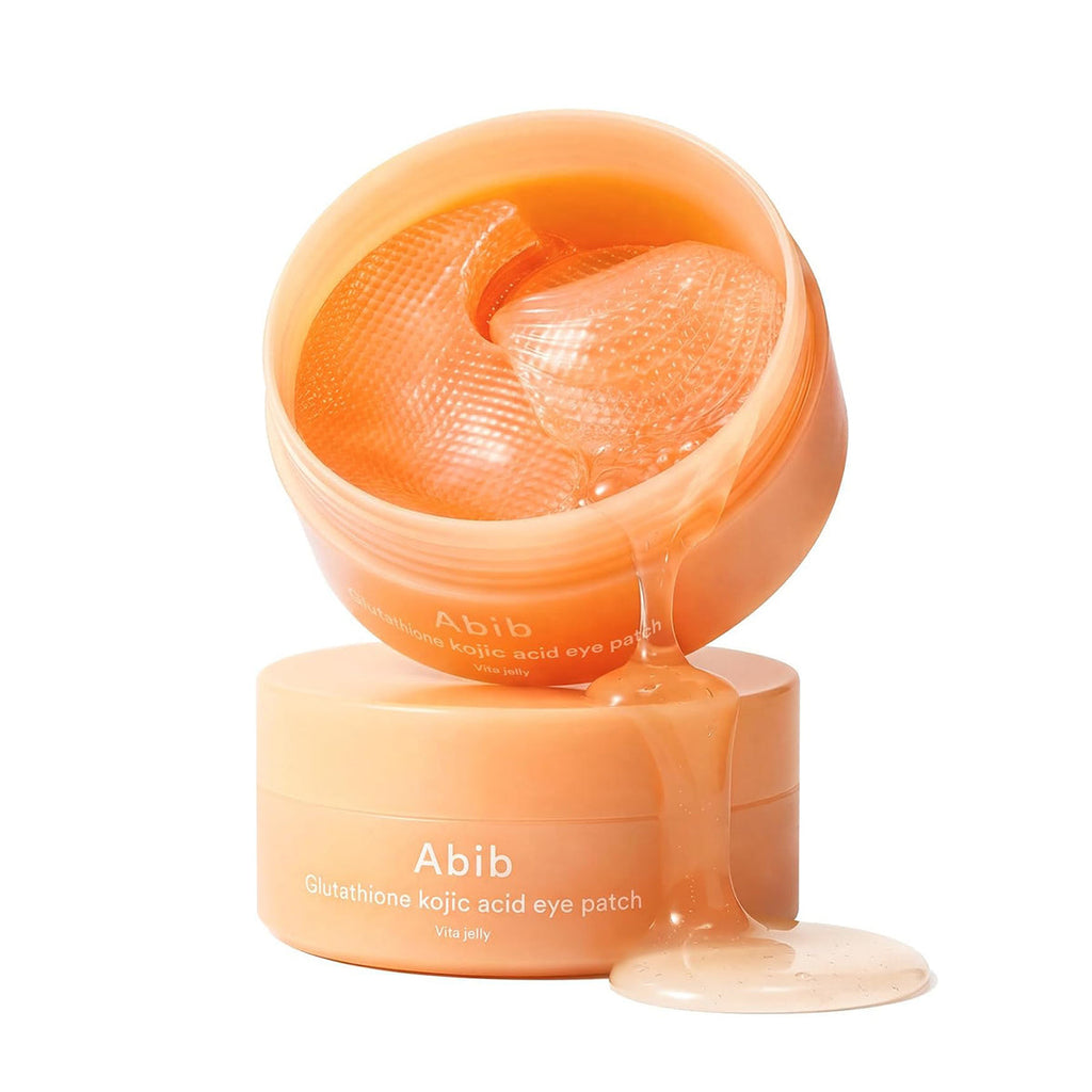 Abib Glutathione Kojic Acid Eye Patch Vita Jelly texture and packaging