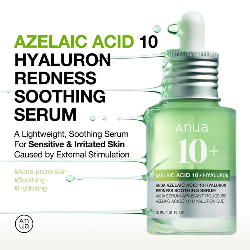 Anua Azelaic Acid 10% + Hyaluron Redness Soothing Serum 30ml