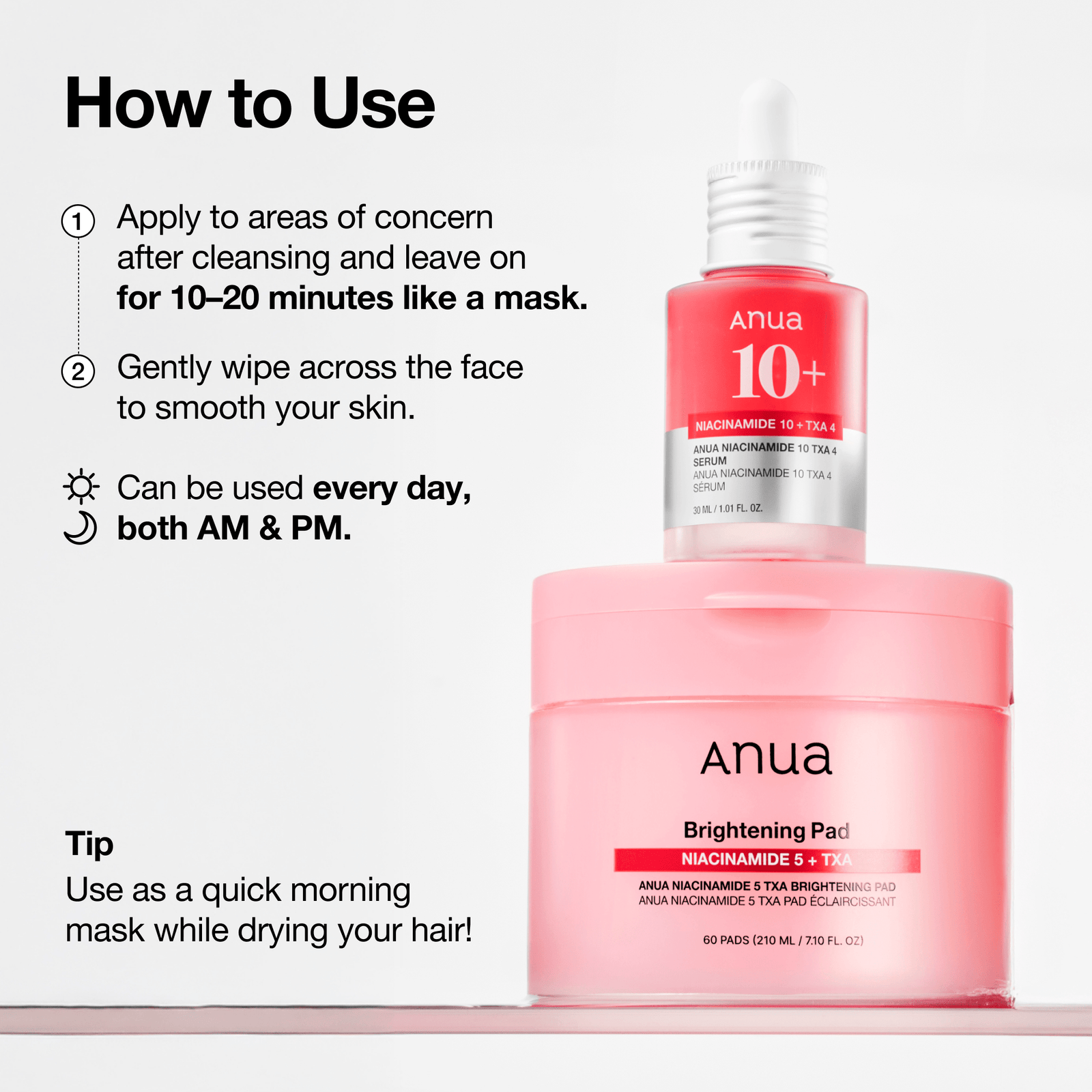 ANUA Niacinamide 5 TXA Brightening Pad 60EA 210ml